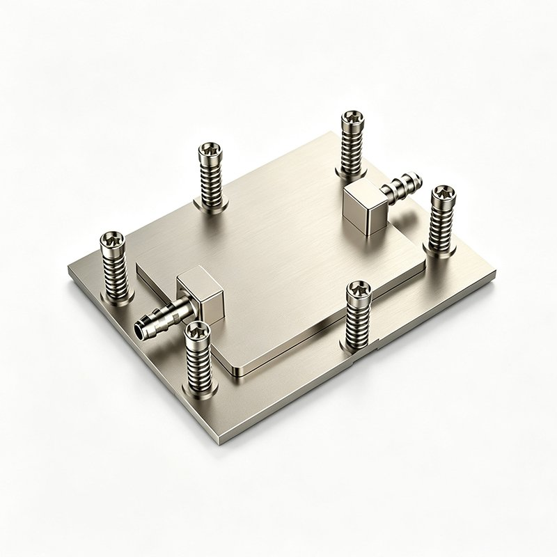 Xinda SP5 EPYC 9004 1U CPU cold plate — same-page product rendering; 800 × 800 original.