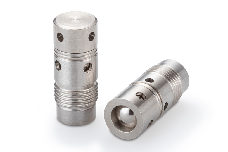 Lee 832 side-exit check valve; manufacturer product photograph.