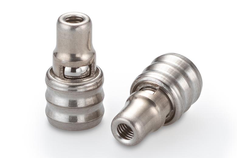 Lee 6.5 mm metal-seat press-in check valve; manufacturer product photograph.