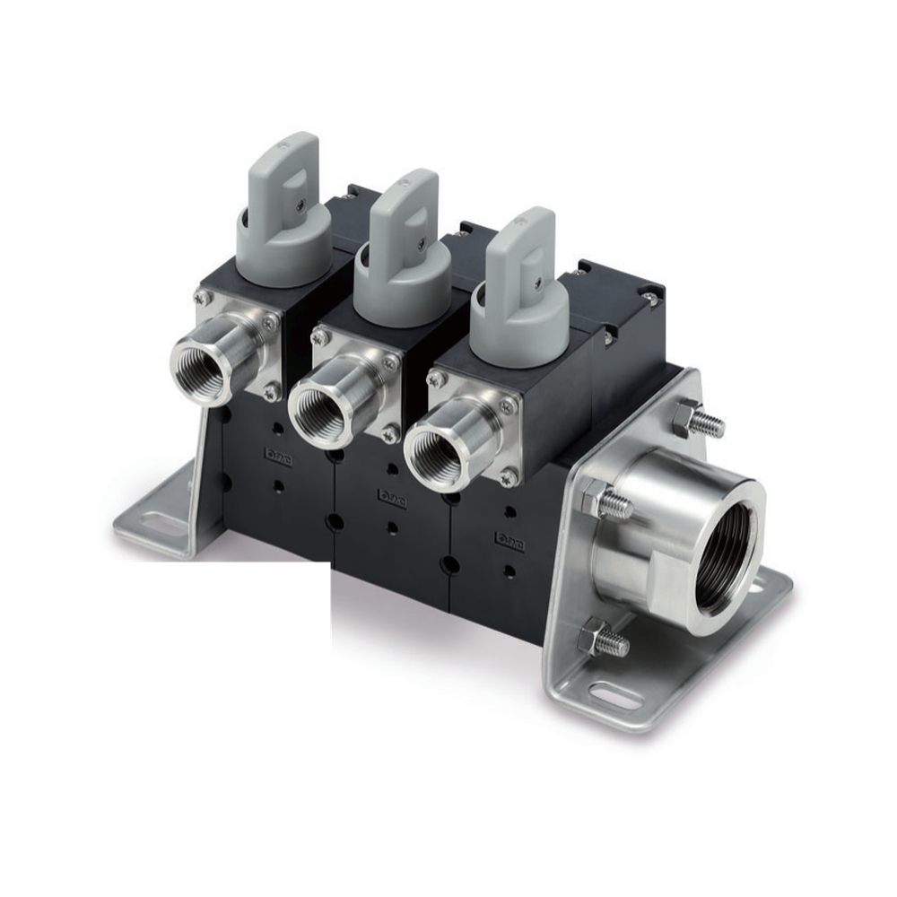 SMC PF3WS remote supply-type water manifold, manufacturer catalogue photograph.