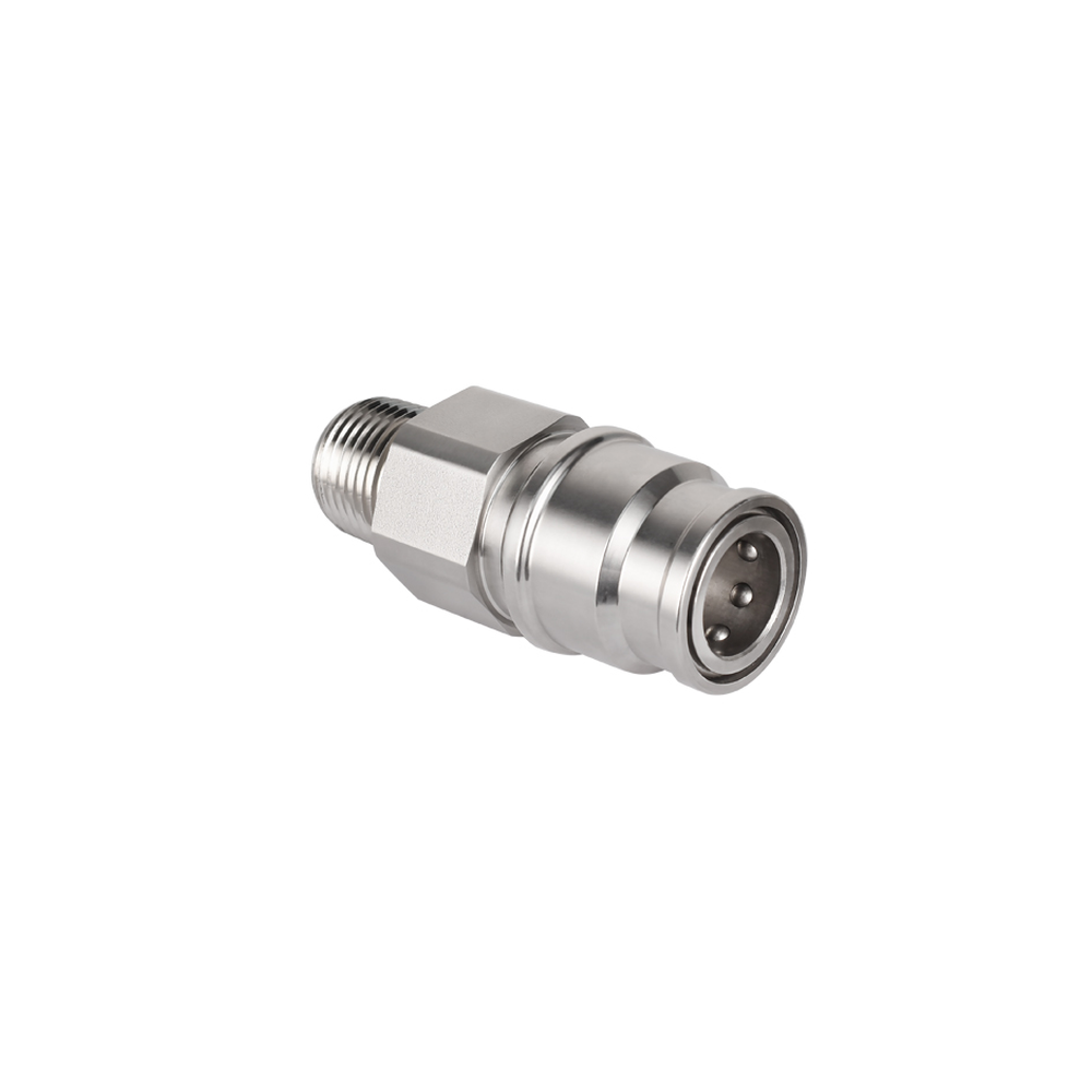 FITOK SS-QP8-NS8-B QP8 flat-face quick-connect body with 1/2 in NPT male threaded tail, exact model-page photo.