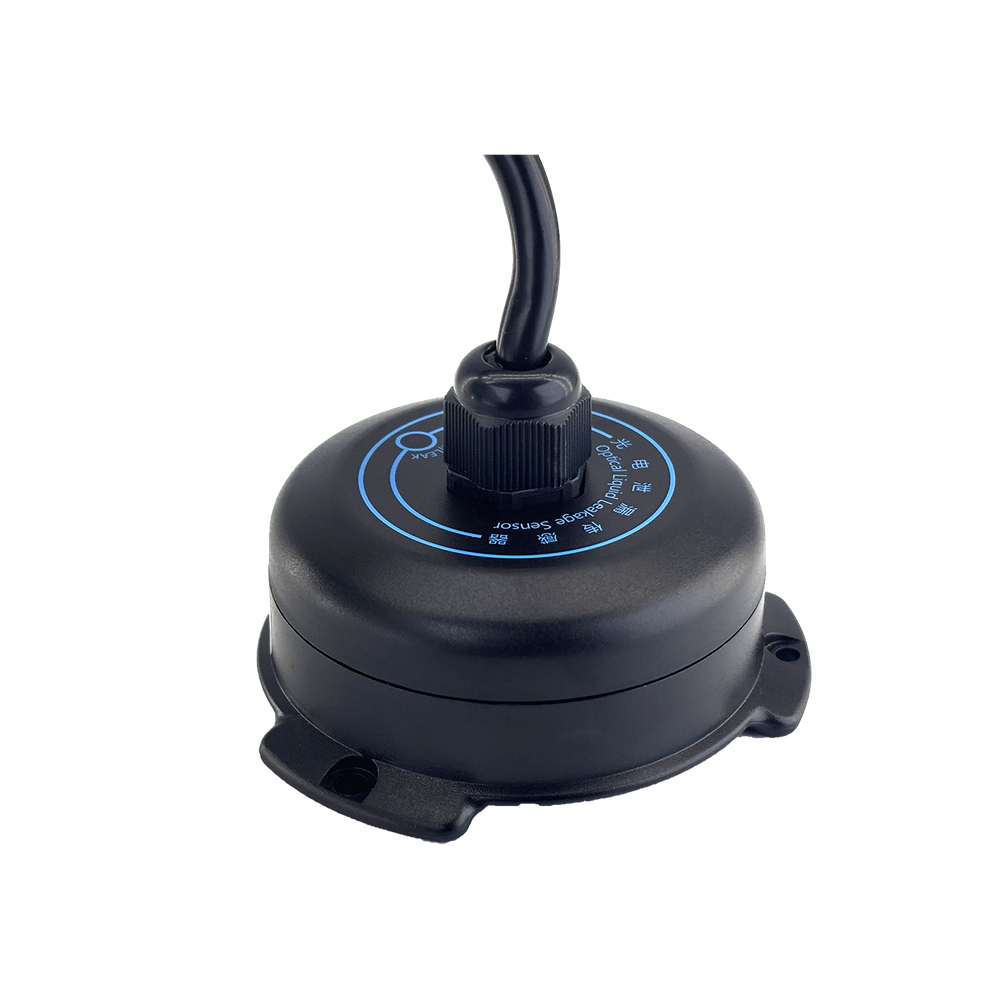 Xiangwei XW-DC-01B relay-output optical spot leak sensor, complete body view.