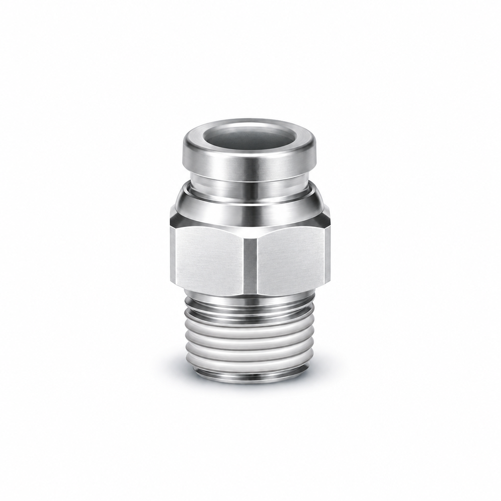 SMC KQG2H straight male connector, official KQG2 series-shape image.