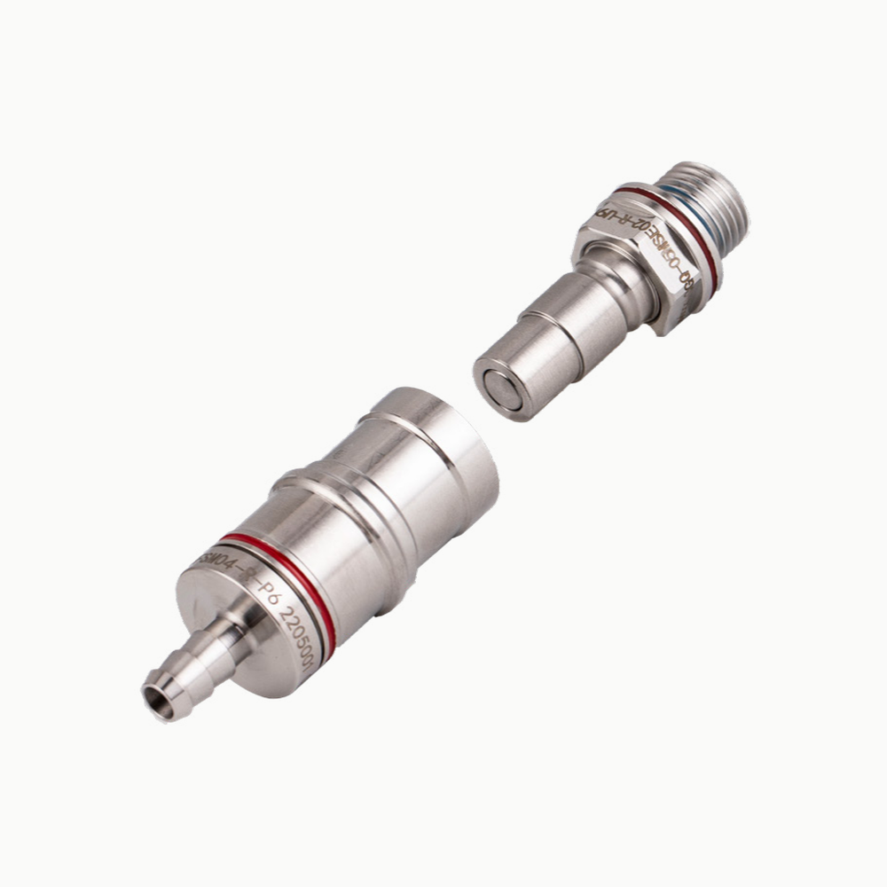 Envicool CGQ semi-automatic ball-locking quick disconnect pair — official PDF rendering, physical page 15; series visual reference.