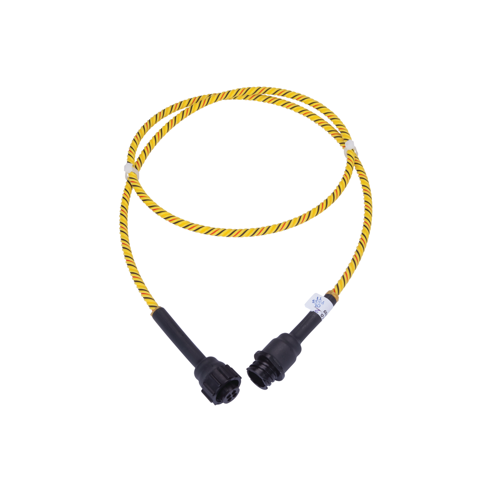 Raychem TraceTek TT1000 modular water sensing cable, complete official Chemelex product photo showing both factory-installed connector ends.