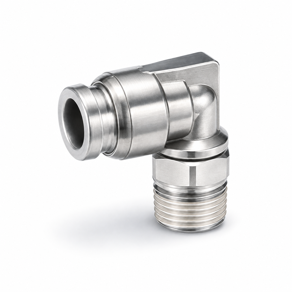 SMC KQG2L male elbow connector, official KQG2 series-shape image.